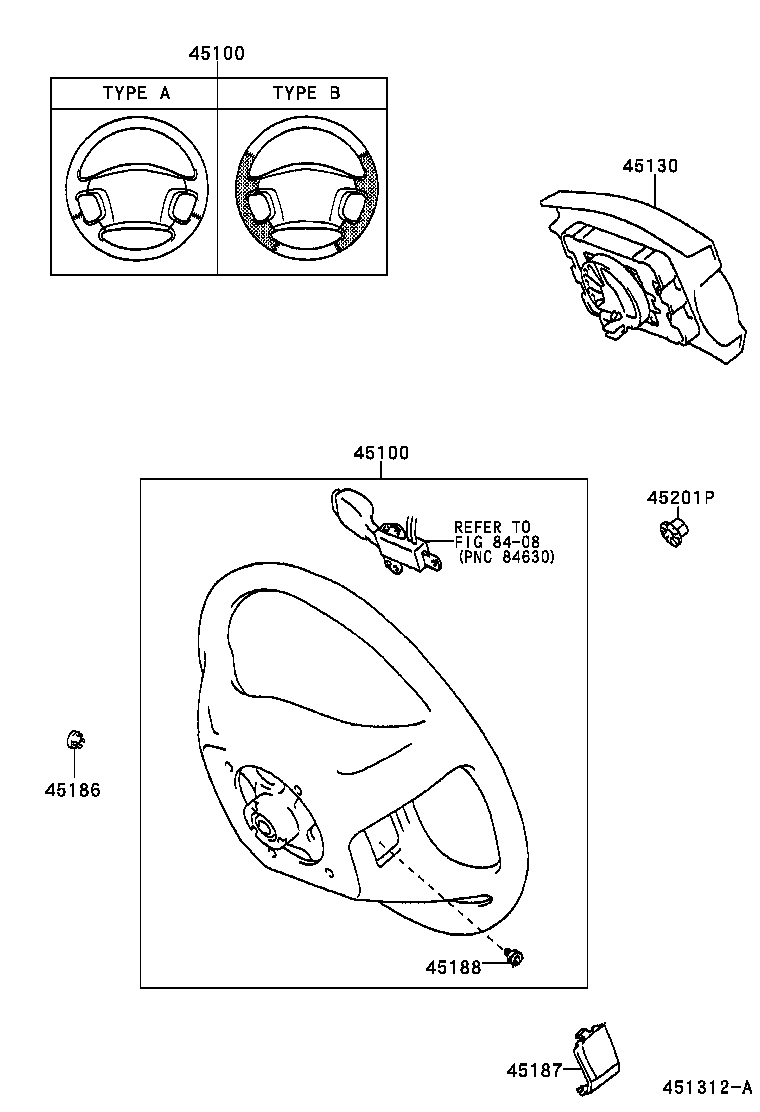 45100-06331-B3 WHEEL ASSY, STEERING product image