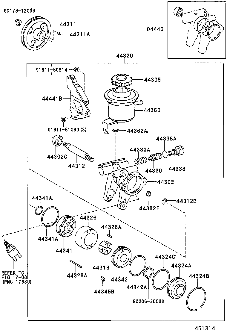 44360-20180 RESERVOIR ASSY, VANE PUMP OIL product image