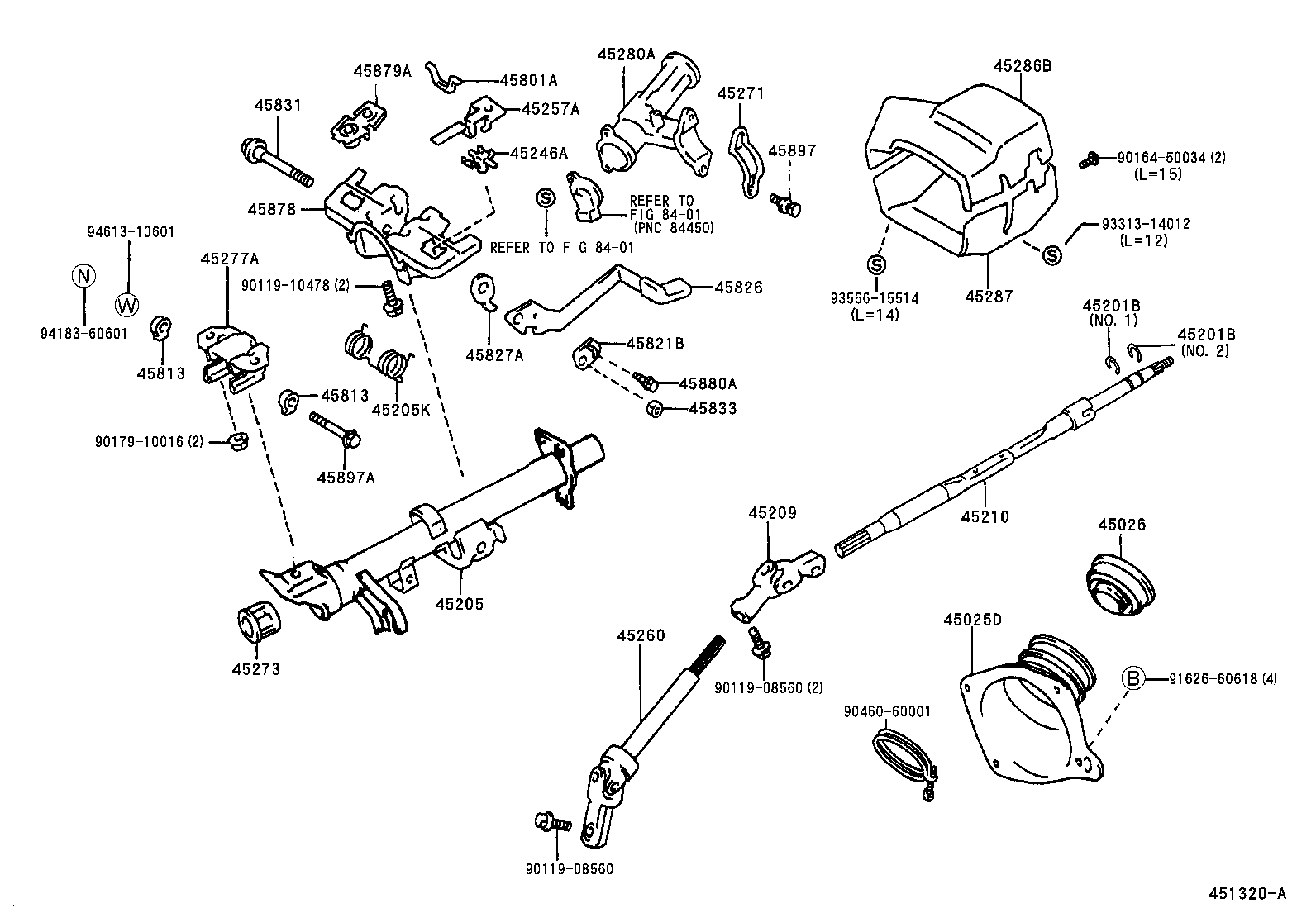 45205-44060 TUBE SUB-ASSY, STEERING COLUMN product image
