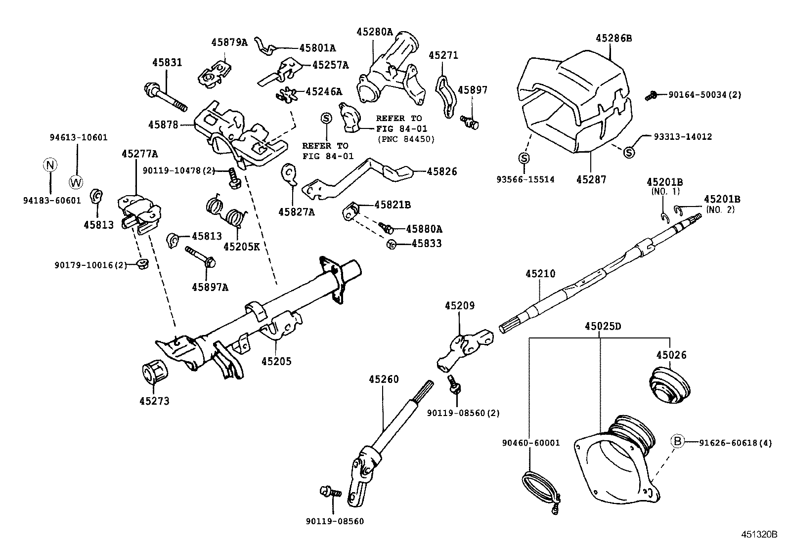 45280-44010 BRACKET ASSY, STEERING COLUMN, UPPER product image