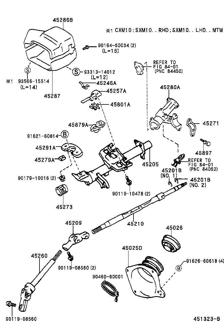 45205-44010 TUBE SUB-ASSY, STEERING COLUMN product image