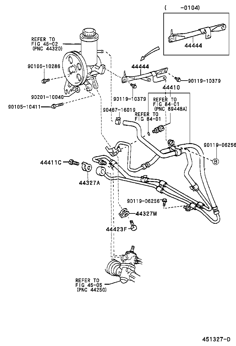 44444-51020 STAY, PUMP, REAR product image