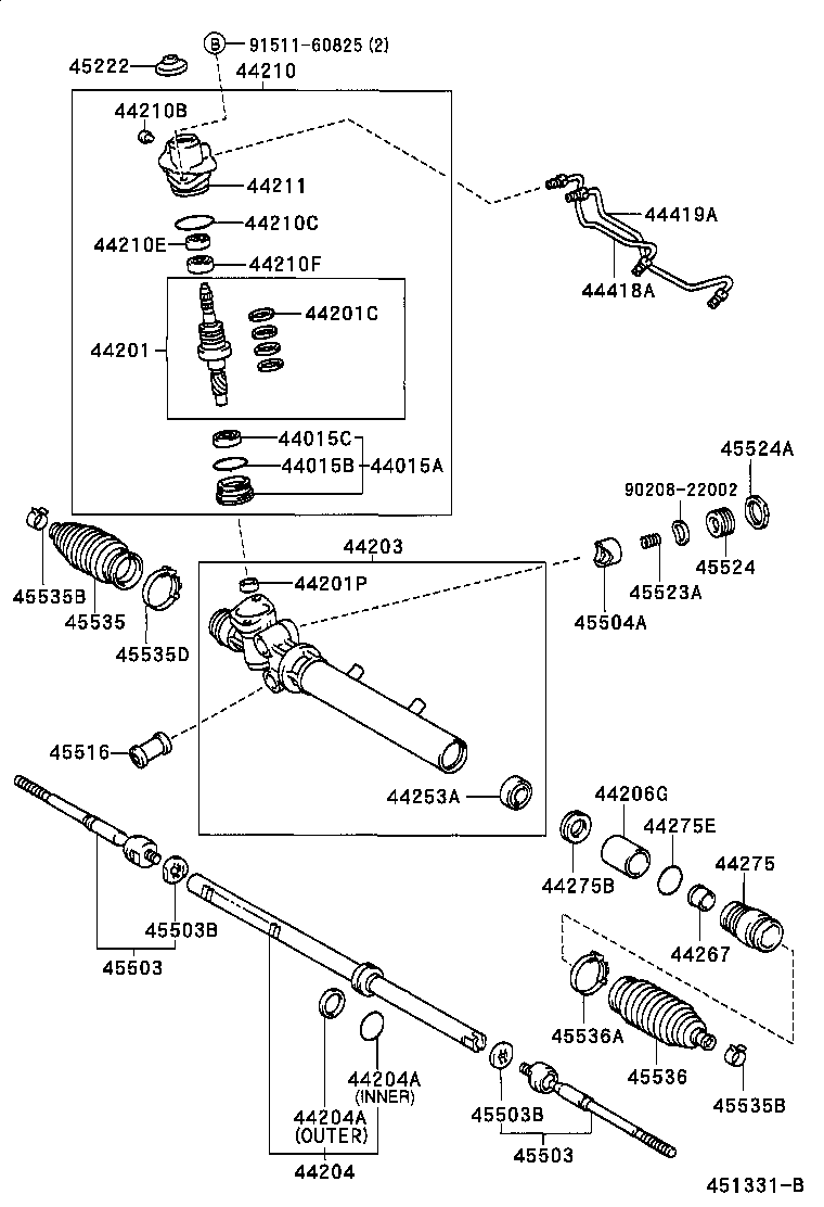 44201-30180 VALVE SUB-ASSY, POWER STEERING CONTROL product image
