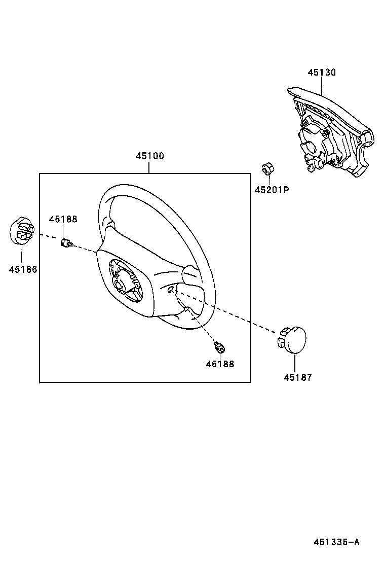 45100-12891-B1 WHEEL ASSY, STEERING product image