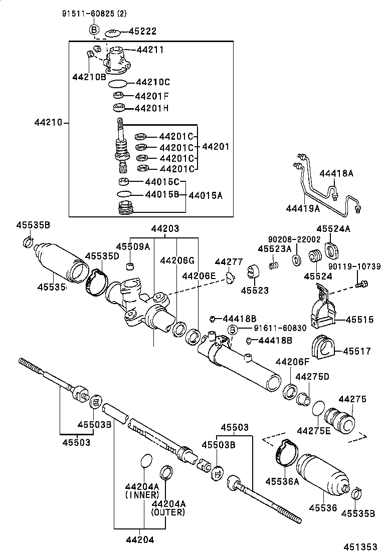 44200-44080 LINK ASSY, POWER STEERING product image