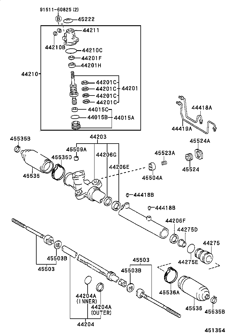44200-44080 LINK ASSY, POWER STEERING product image