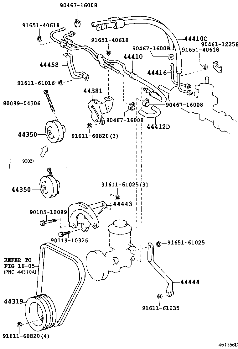 44348-22220 HOSE, OIL RESERVOIR TO PUMP, NO.1 product image