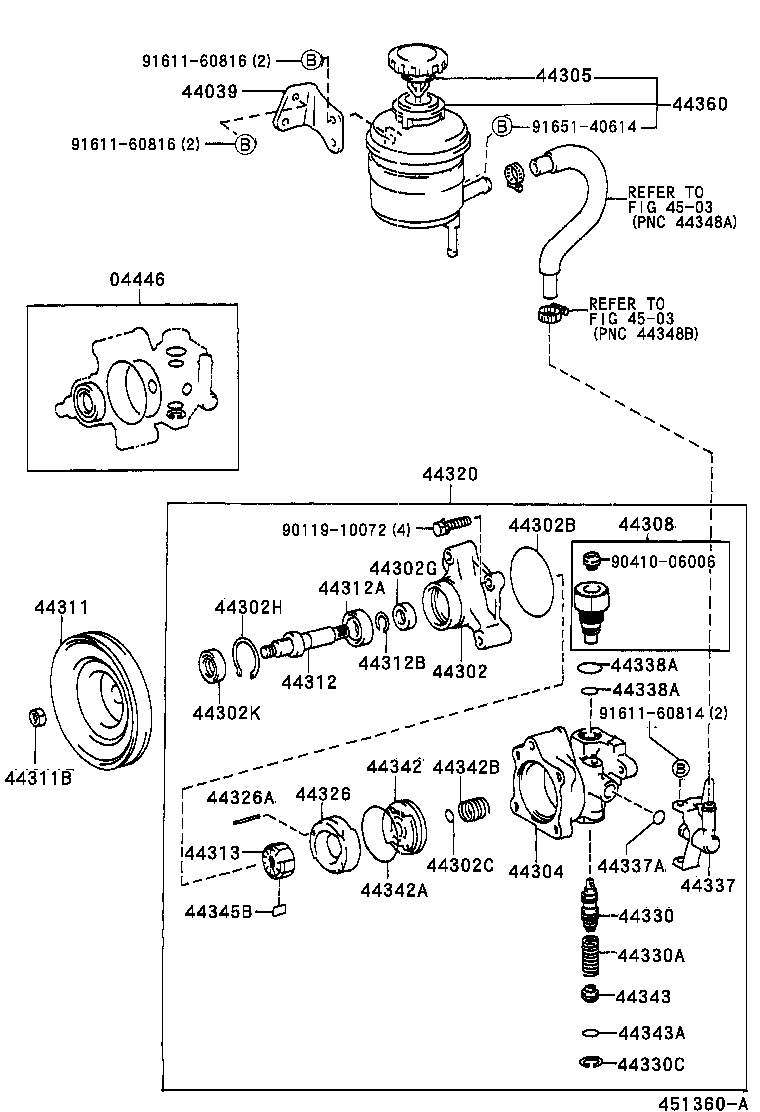 44369-25040 BRACKET SUB-ASSY, OIL RESERVOIR product image