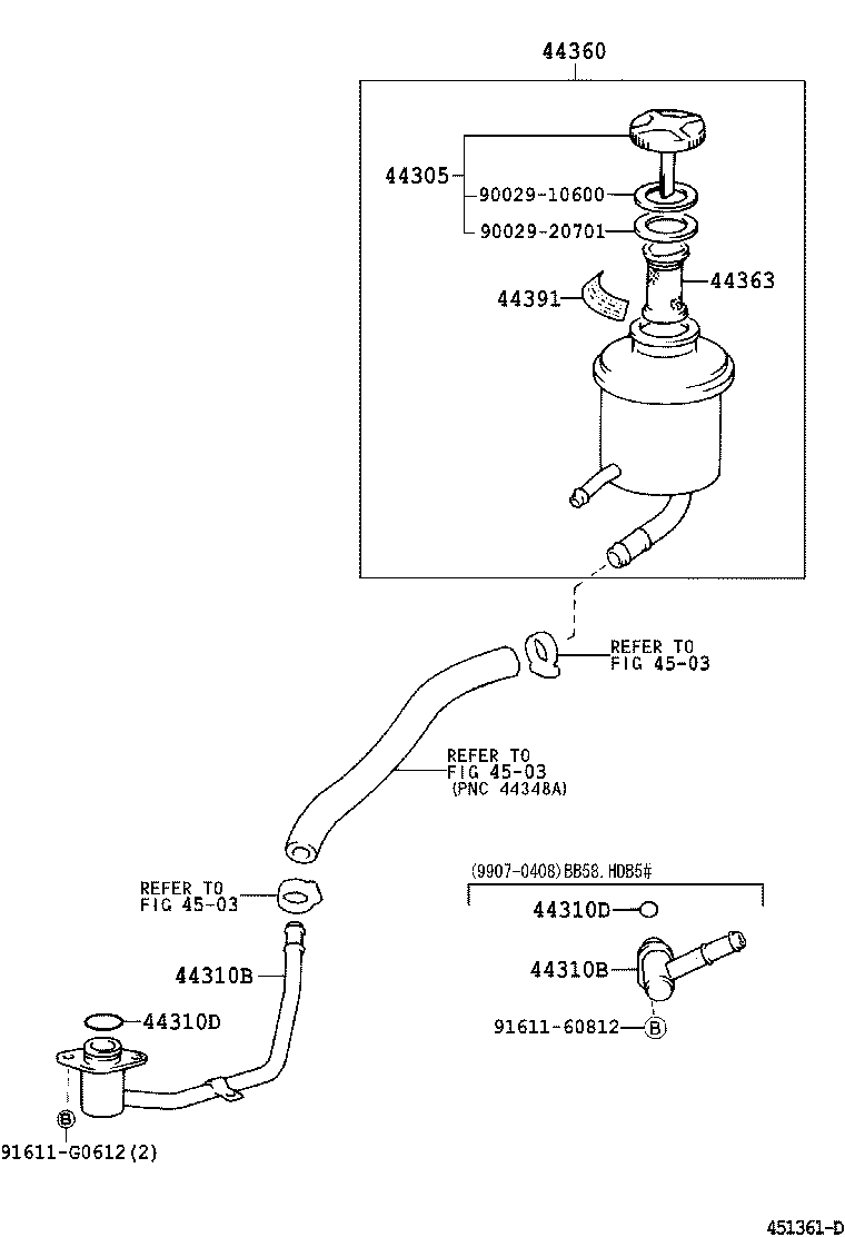 44360-36290 RESERVOIR ASSY, VANE PUMP OIL product image