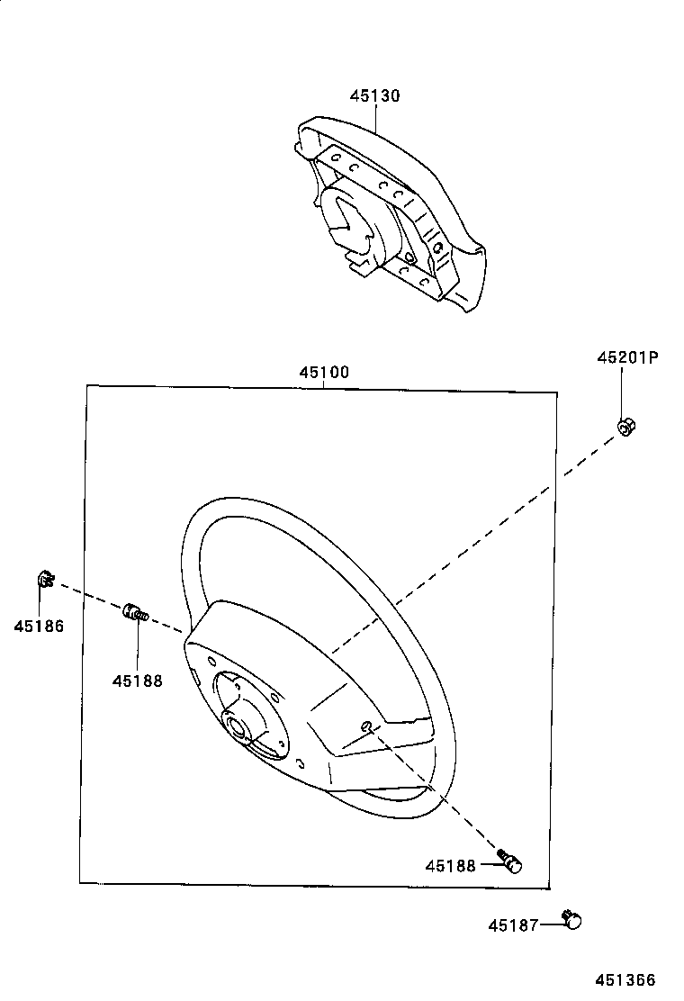 45130-35410 BUTTON ASSY, HORN product image