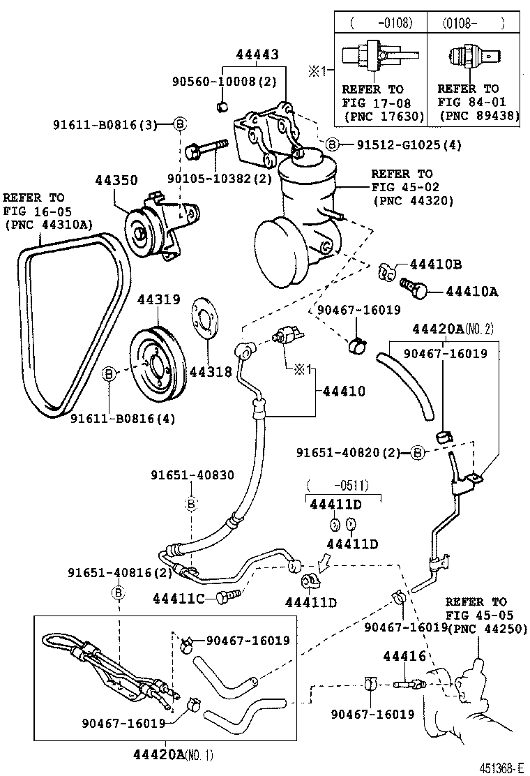 44348-26280 HOSE, OIL RESERVOIR TO PUMP, NO.2 product image