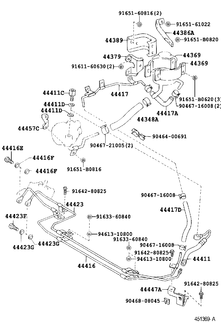 44369-36040 BRACKET, OIL RESERVOIR, NO.2 product image