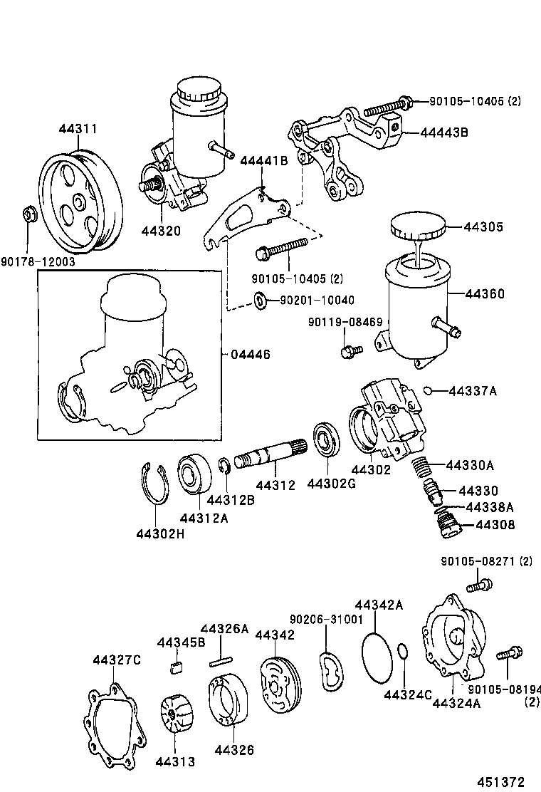 44336-26010 RING, SNAP, NO.1(FOR VANE PUMP HOUSING) product image