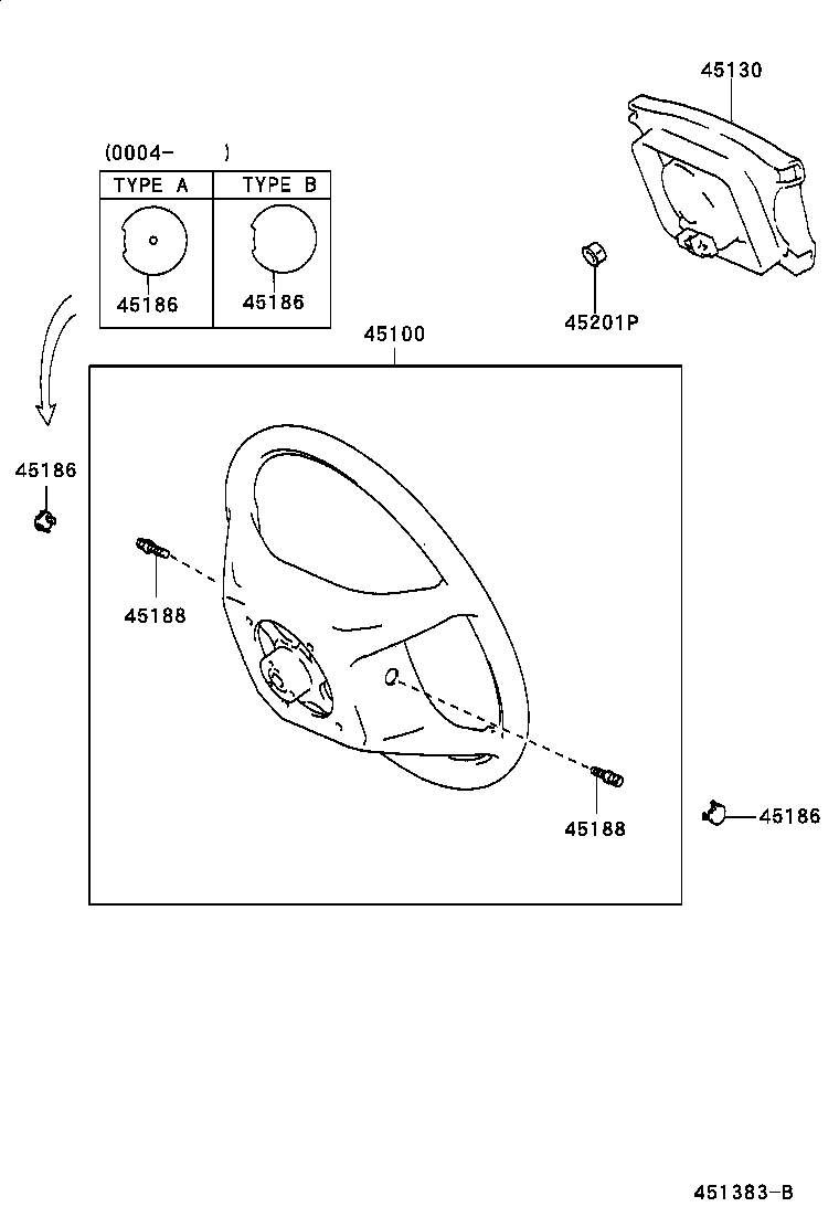 45100-32400-B0 WHEEL ASSY, STEERING product image