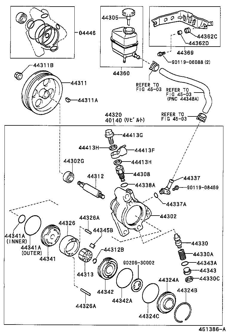 44390-32010 BRACKET, OIL RESERVOIR, NO.1 product image