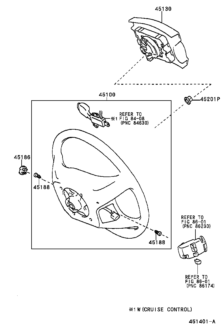 45100-08040-B0 WHEEL ASSY, STEERING product image