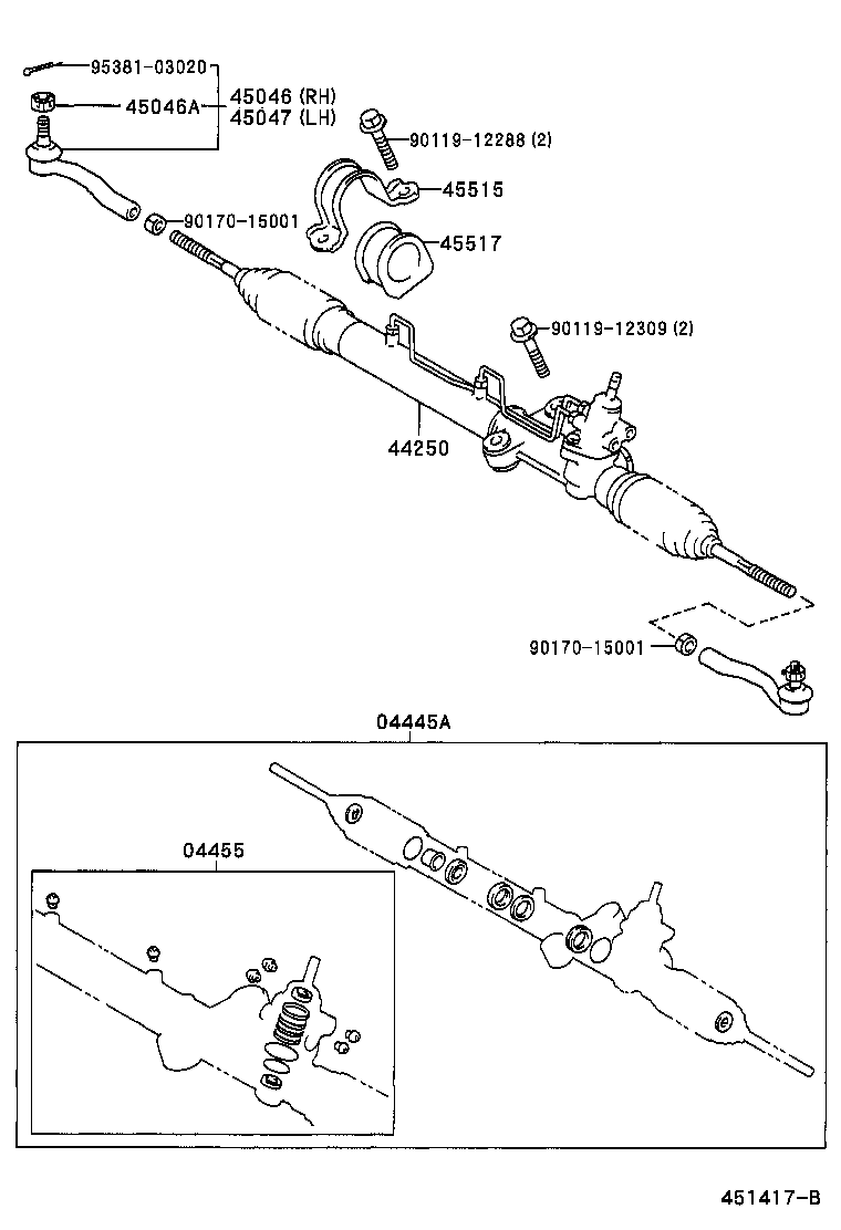 44250-20583 GEAR ASSY, POWER STEERING(FOR RACK & PINION) product image