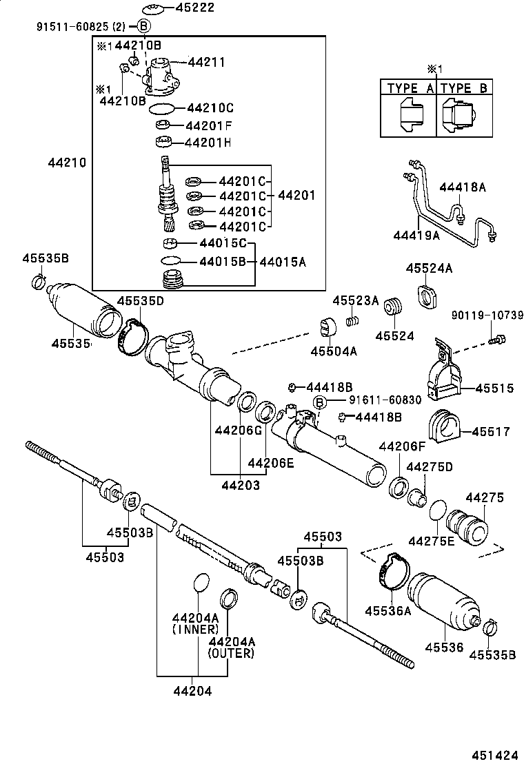 44210-44080 VALVE ASSY, POWER STEERING CONTROL product image