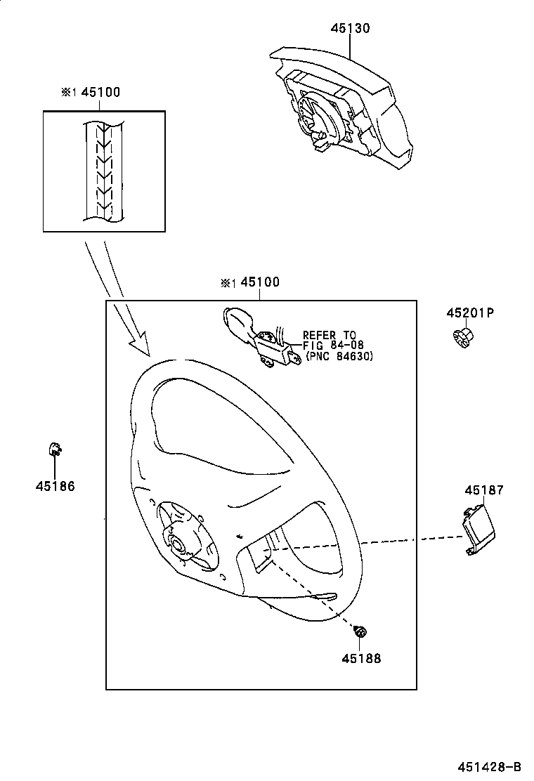 45188-06010 SCREW, STEERING WHEEL PAD ATTACHING product image