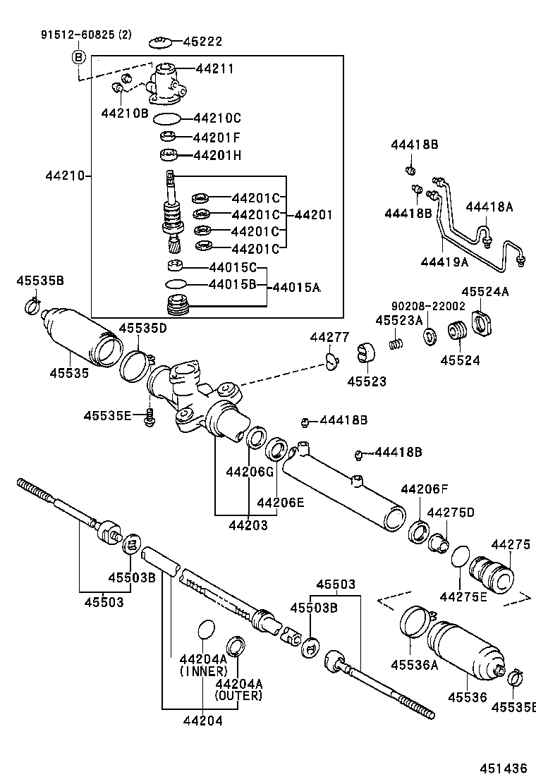 45535-05010 BOOT, STEERING RACK, NO.1 product image