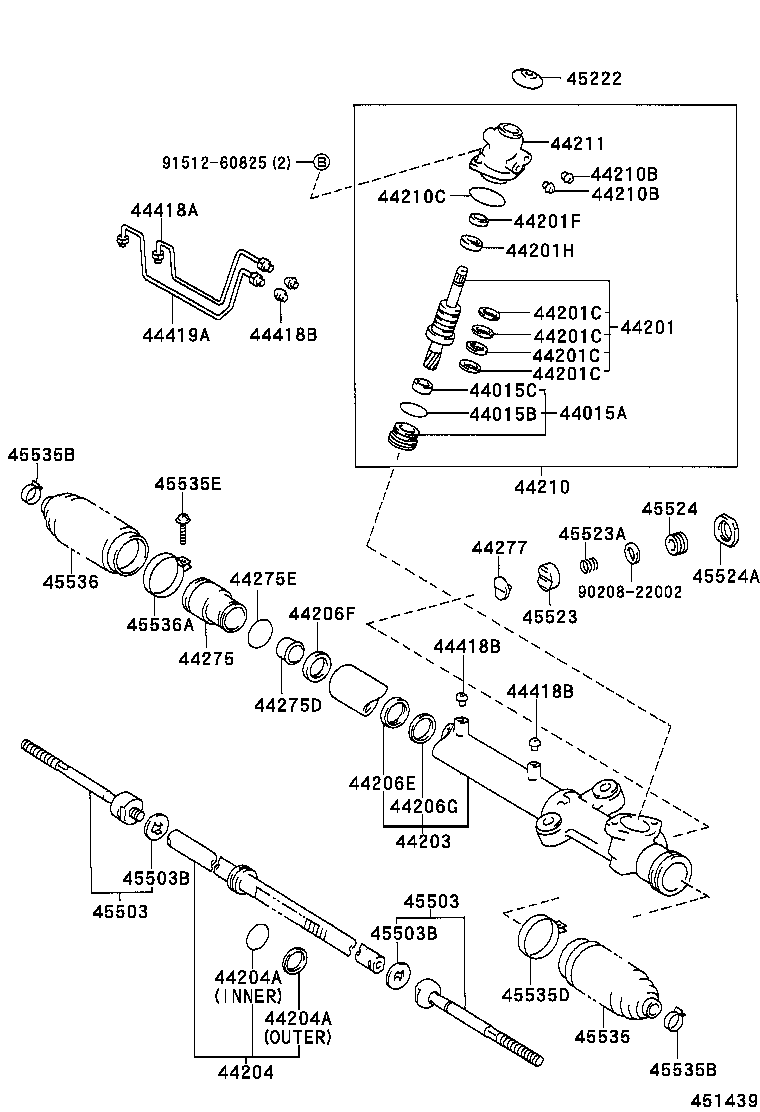 44250-20583 GEAR ASSY, POWER STEERING(FOR RACK & PINION) product image