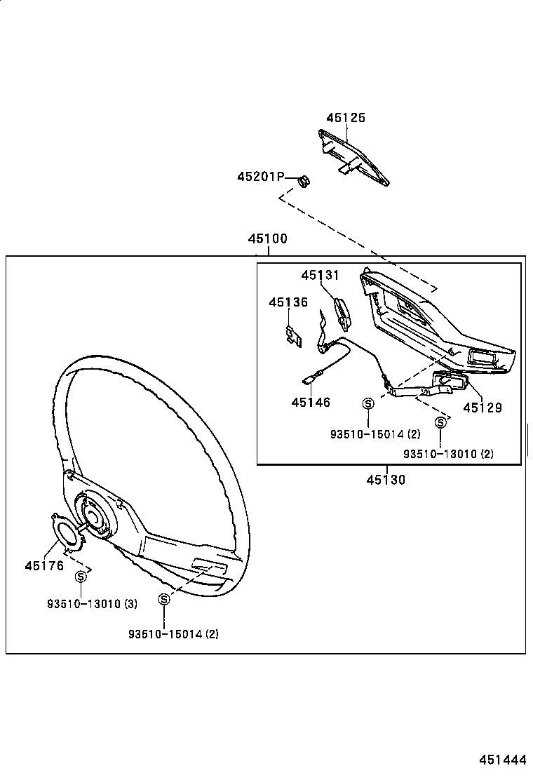 45100-22151-45 WHEEL ASSY, STEERING product image