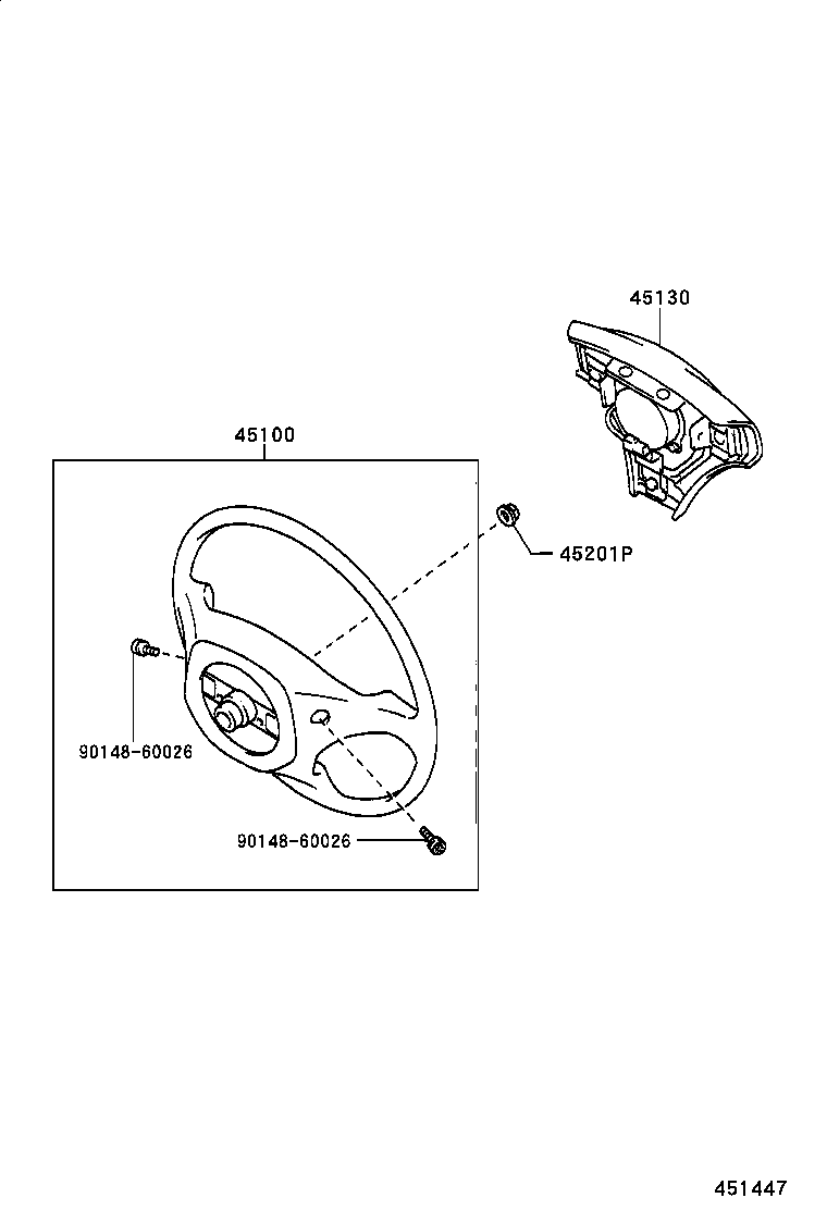 45130-21020-B0 BUTTON ASSY, HORN product image