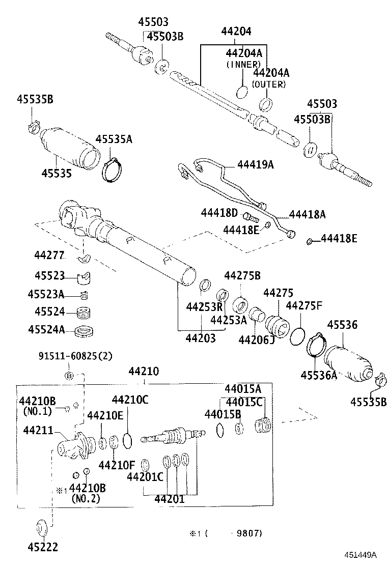 40110-25040 GEAR ASSY,POWER STEERING,REBUILT product image