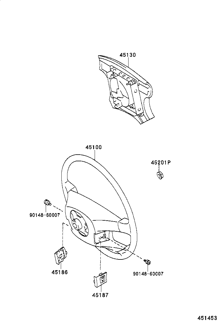 45129-33010-B2 BUTTON, HORN, NO.2 product image