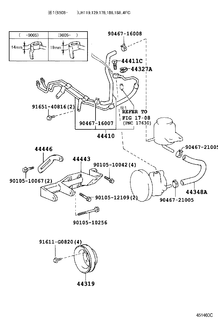 44348-26130 HOSE, OIL RESERVOIR TO PUMP, NO.1 product image