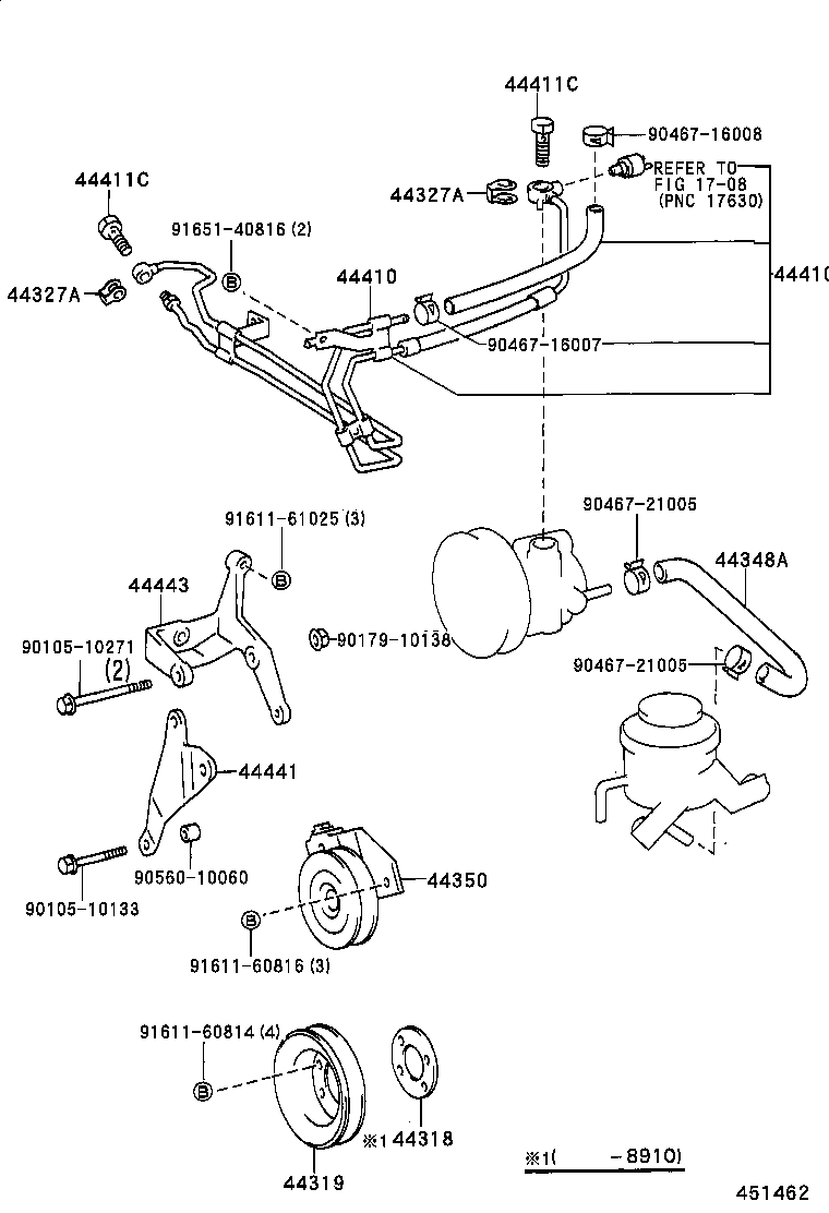 44348-26130 HOSE, OIL RESERVOIR TO PUMP, NO.1 product image