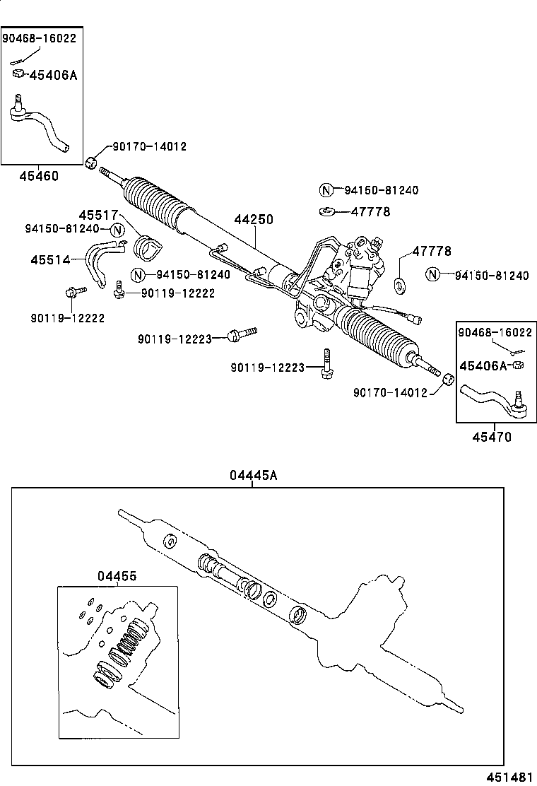 45053-50010 GUIDE, RACK(FOR STEERING GEAR) product image