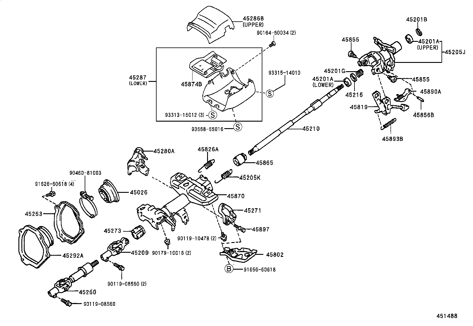 45210-42011 SHAFT ASSY, STEERING MAIN product image