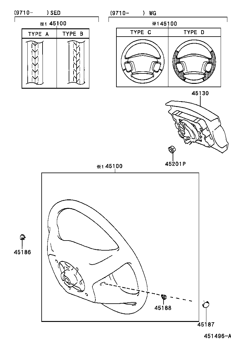45100-06331-B2 WHEEL ASSY, STEERING product image
