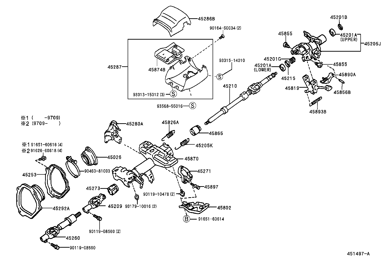 45874-42010 PROTECTOR, STEERING COLUMN, NO.1 product image