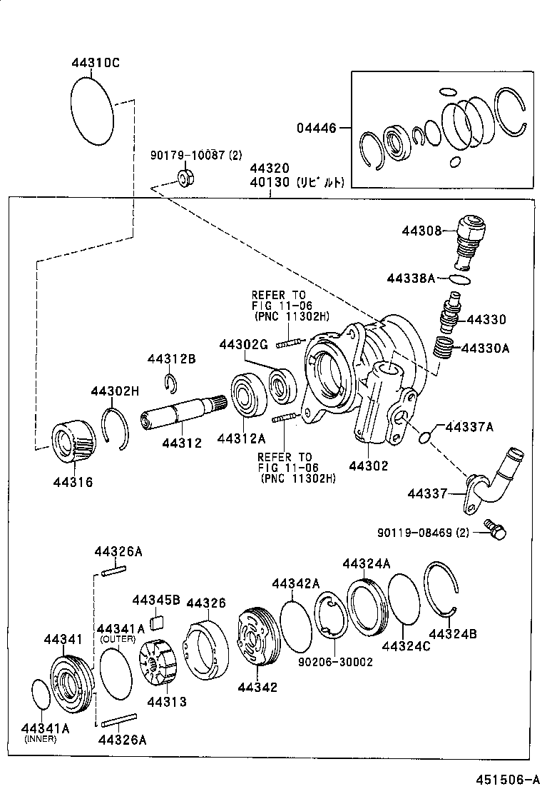 40140-35480 PUMP ASSY,VANE REBUILT product image