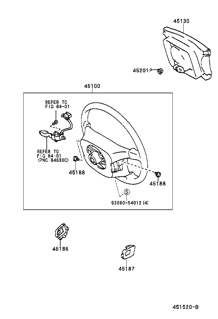 45186-50030-C0 COVER, STEERING WHEEL, LOWER NO.2 product image