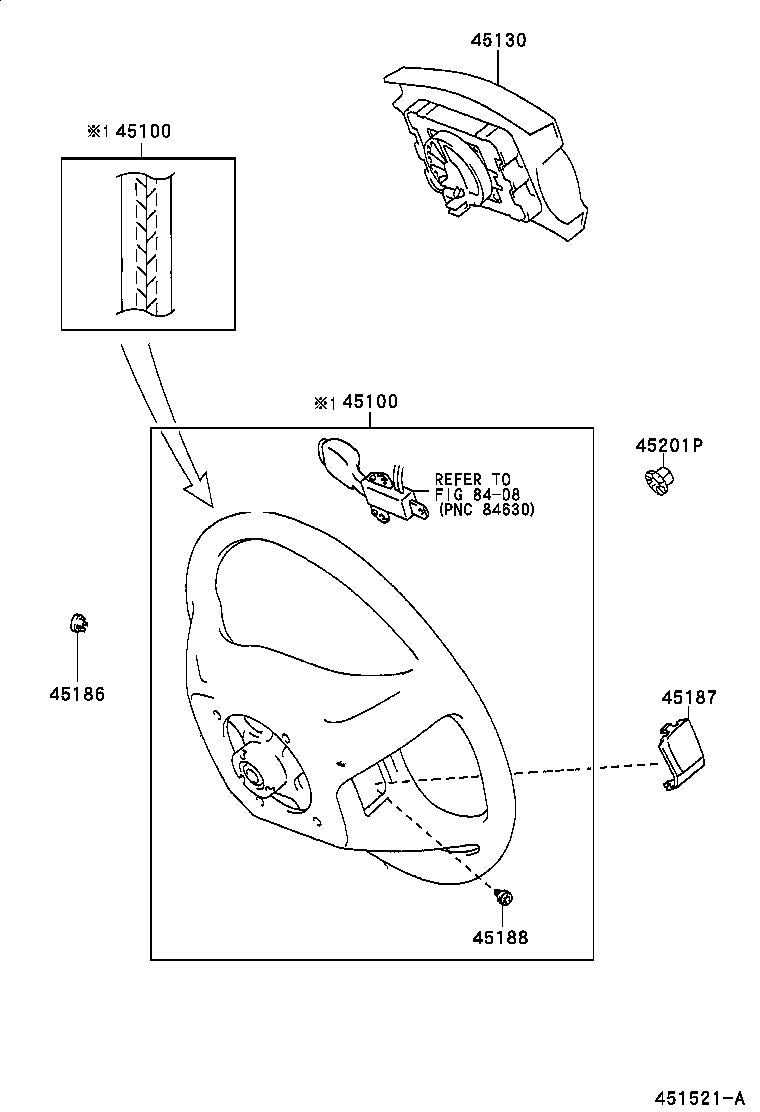 45188-06010 SCREW, STEERING WHEEL PAD ATTACHING product image