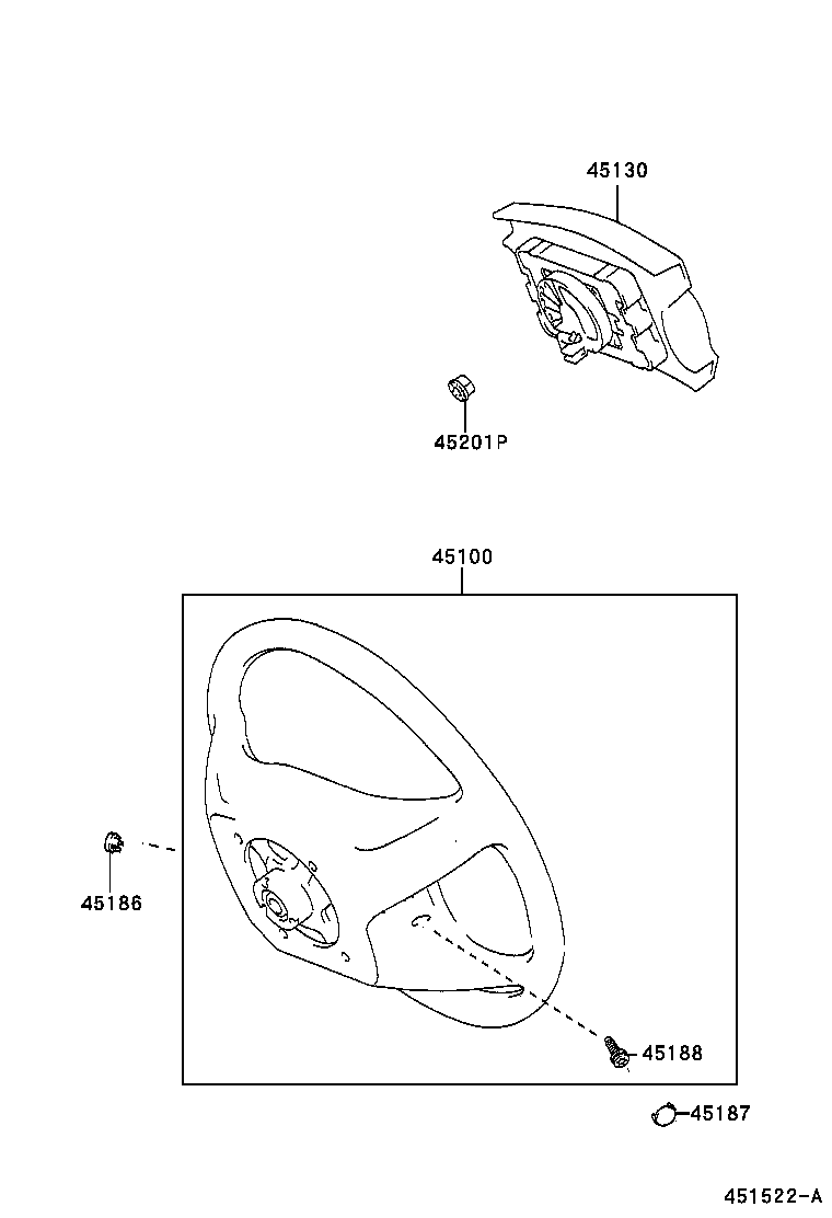 45100-06332-C0 WHEEL ASSY, STEERING product image