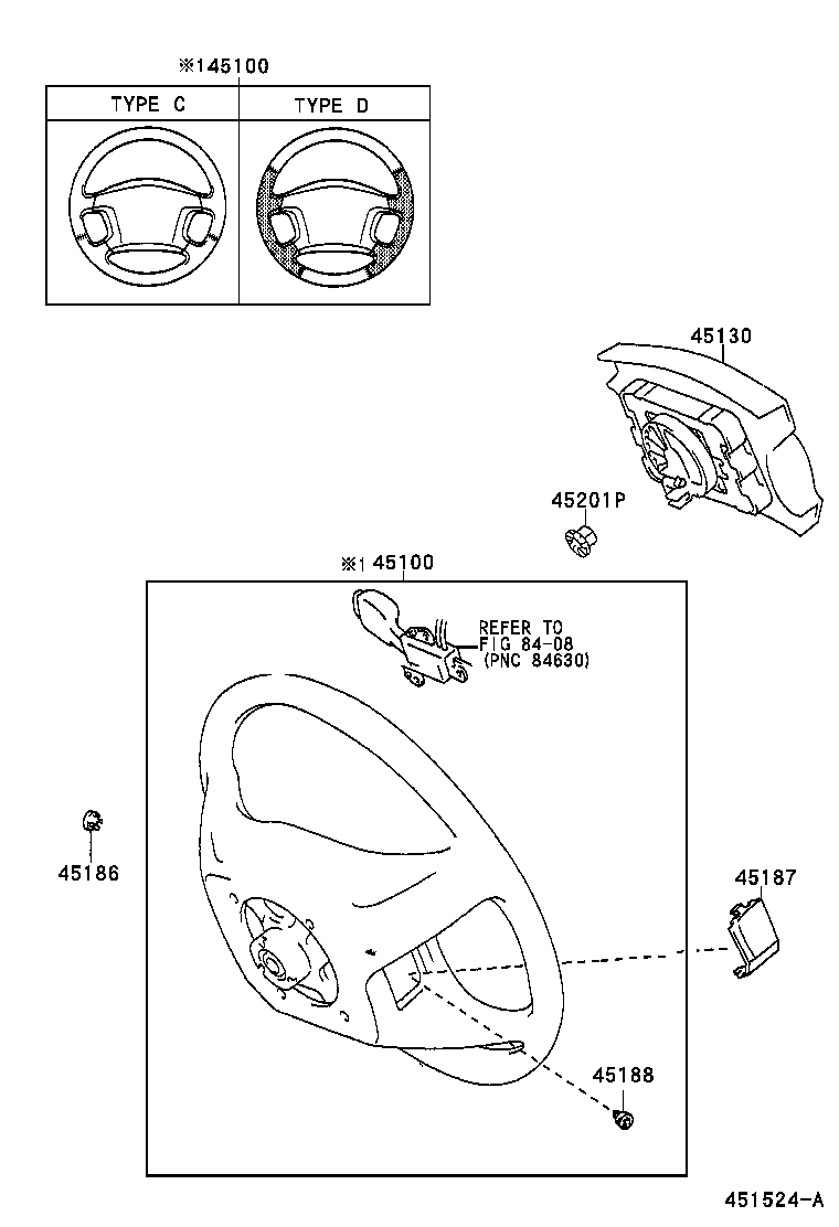 45100-06331-B2 WHEEL ASSY, STEERING product image