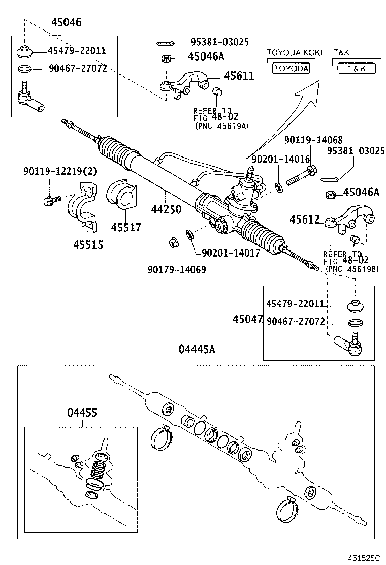 44203-0B020 HOUSING SUB-ASSY, POWER STEERING RACK product image