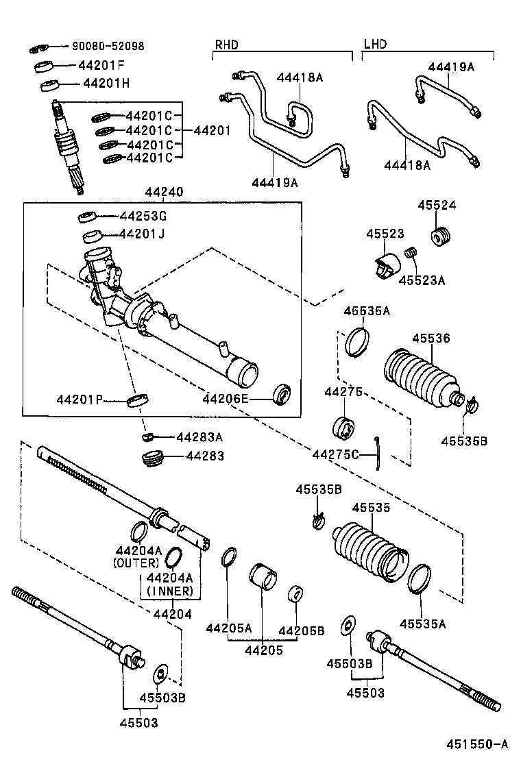 44201-02050 VALVE SUB-ASSY, POWER STEERING CONTROL product image