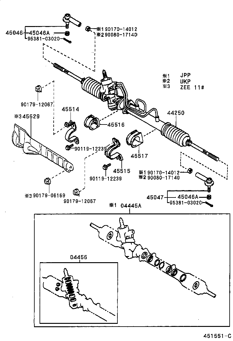 44201-02050 VALVE SUB-ASSY, POWER STEERING CONTROL product image