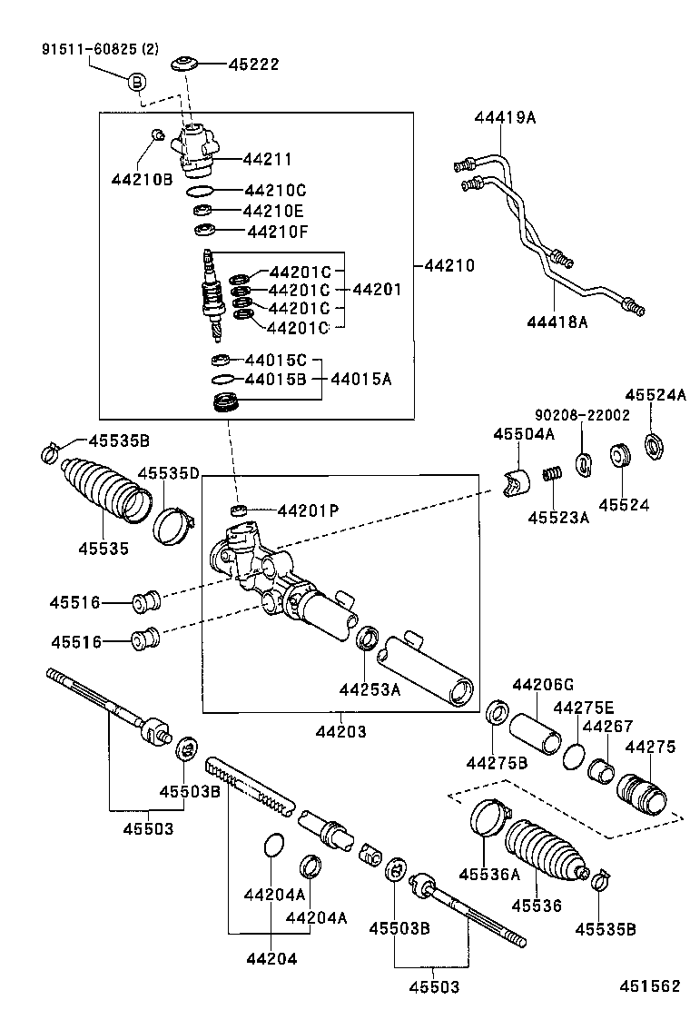 04445-51011 GASKET KIT, POWER STEERING GEAR(FOR RACK & PINION) product image