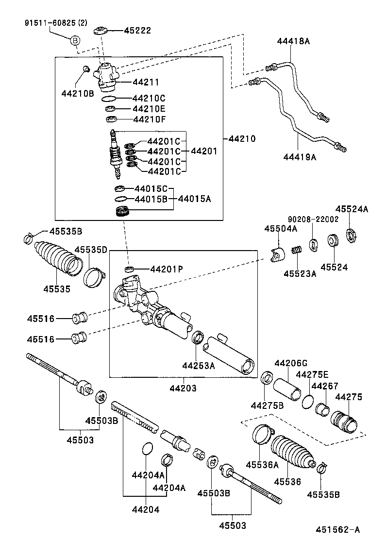45503-29535 END SUB-ASSY, STEERING RACK product image