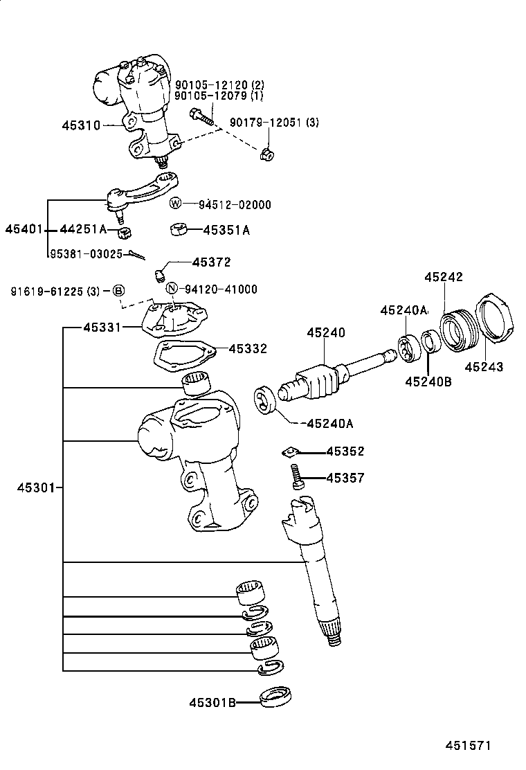 44110-30460 GEAR ASSY, POWER STEERING product image