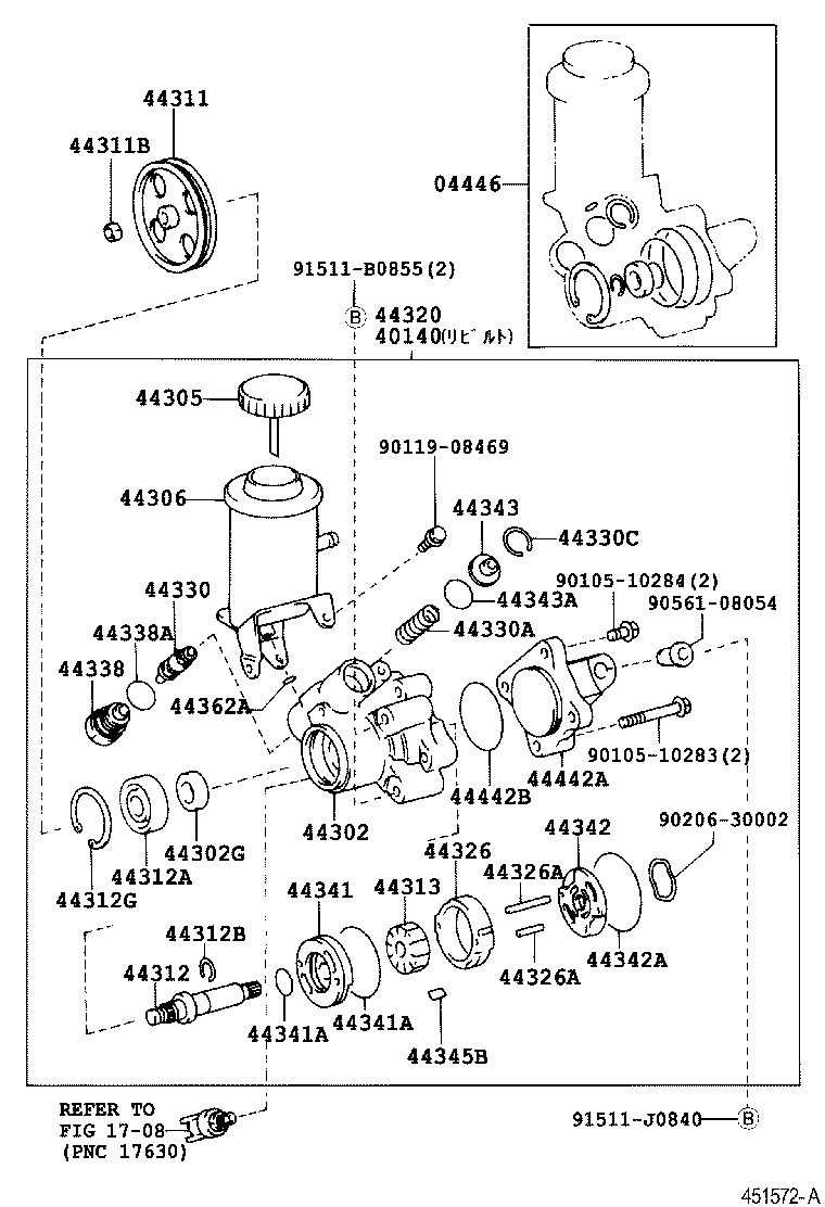 44303-40010 SHAFT SUB-ASSY, W/ROTOR product image