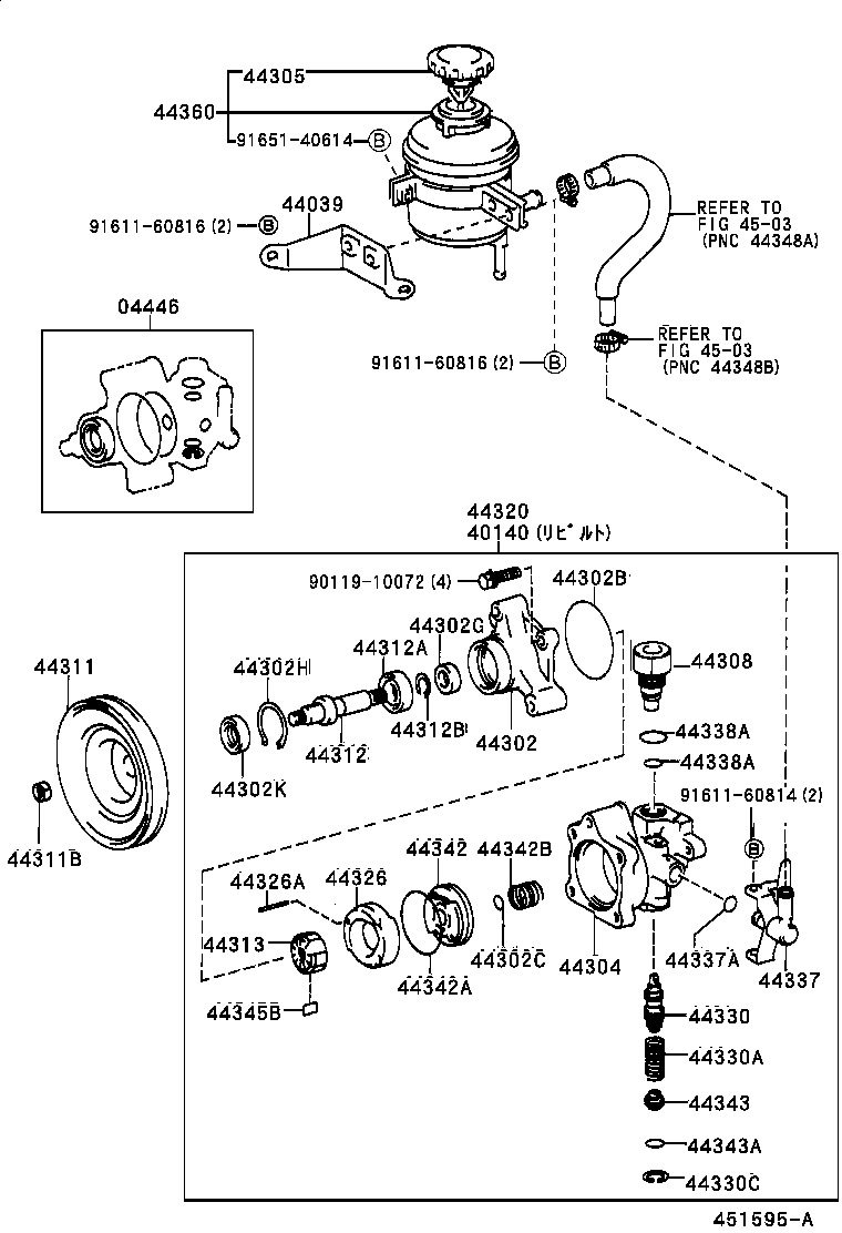 44039-25020 BRACKET SUB-ASSY, OIL RESERVOIR product image