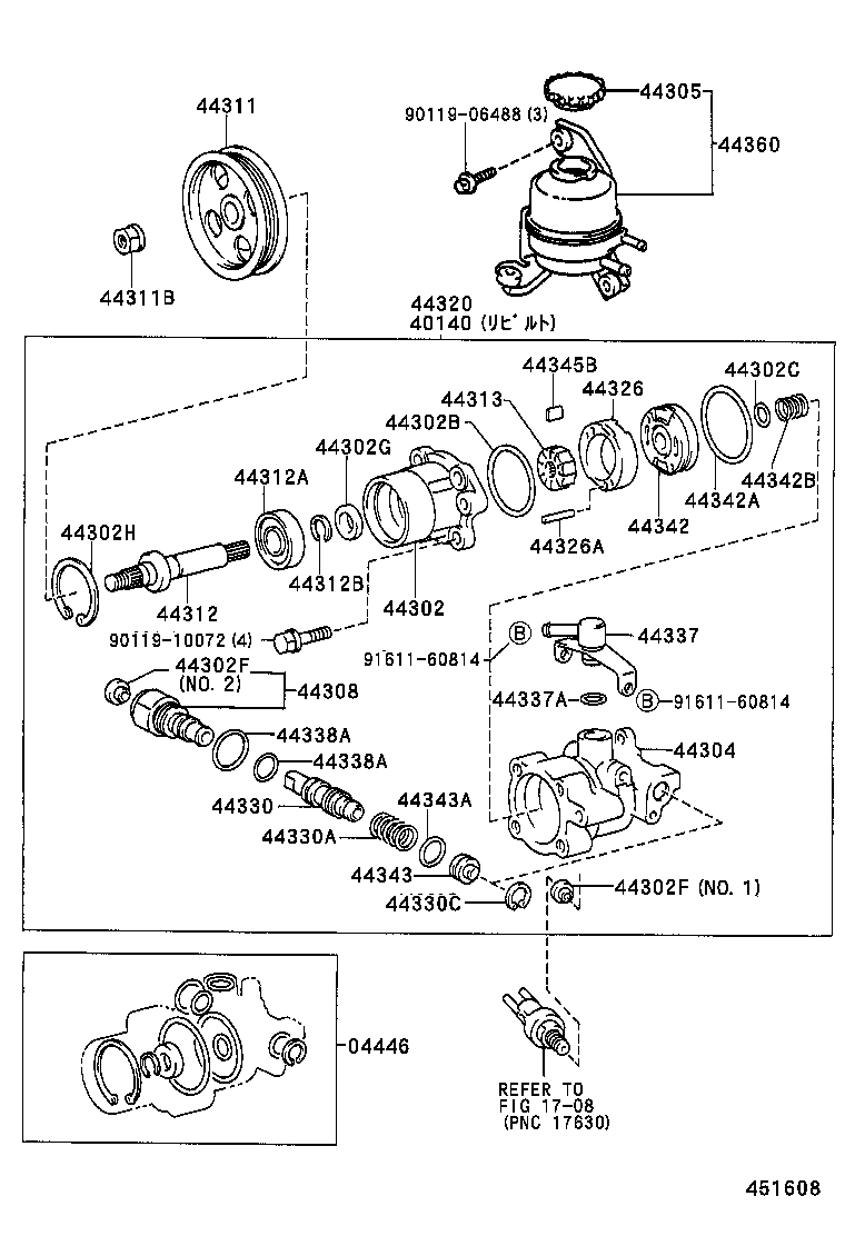 40140-22460 PUMP ASSY,VANE REBUILT product image