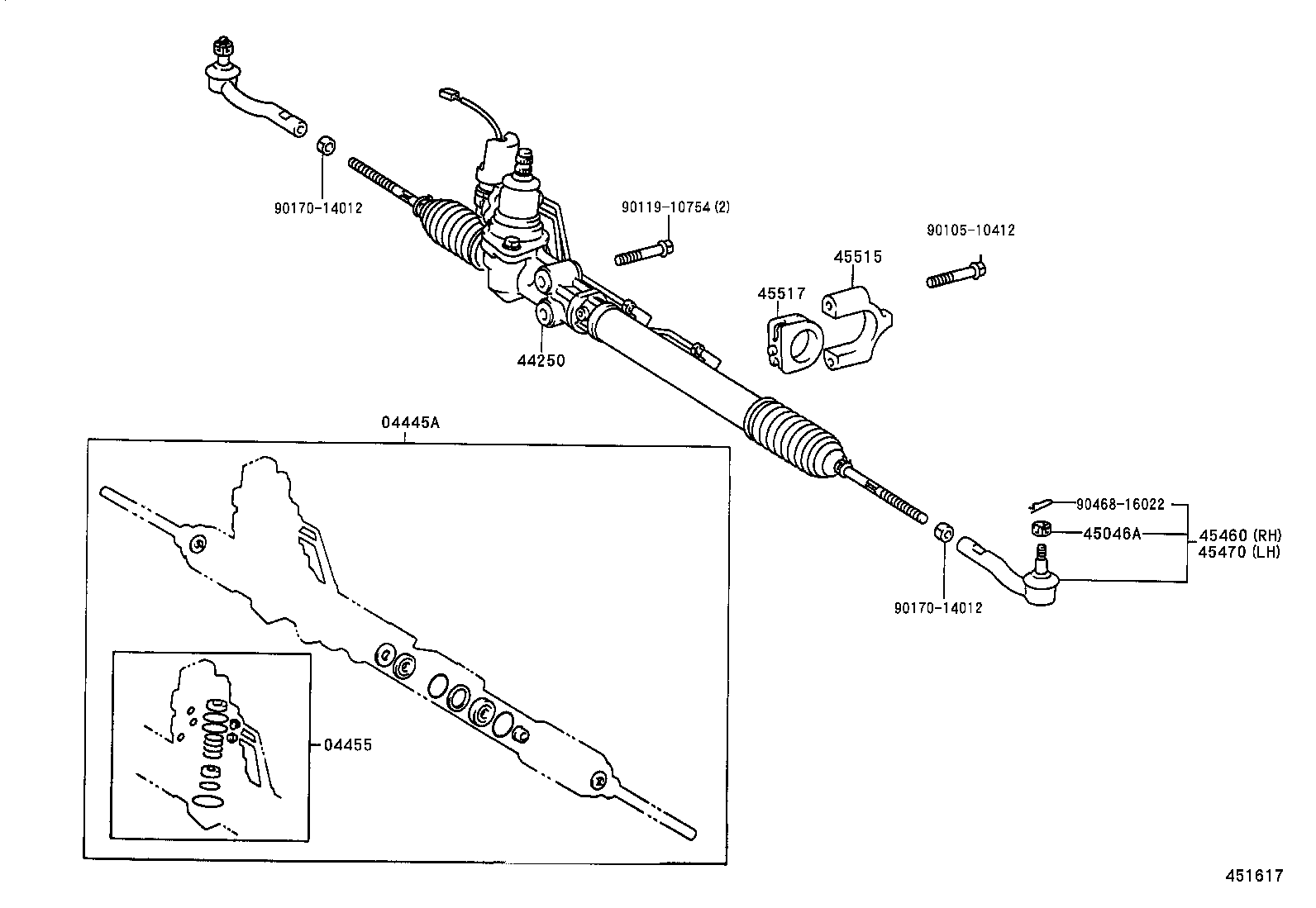 44250-30141 GEAR ASSY, POWER STEERING(FOR RACK & PINION) product image